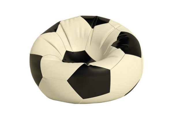 Кресло-мешок Мяч средний черно-белый