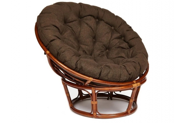 Кресло Papasan 23/01 W с подушкой Pecan, ткань Коричневый