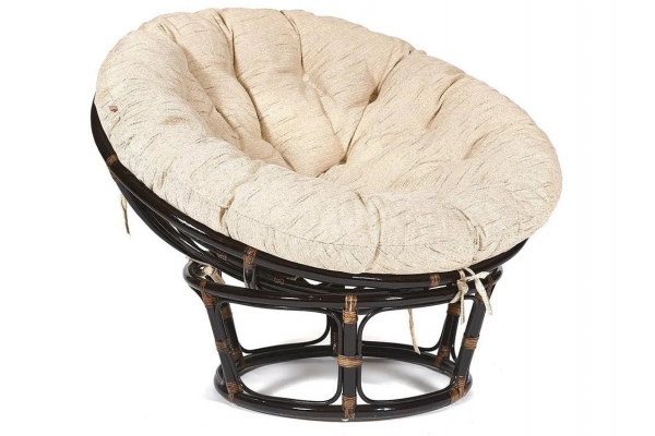 Кресло Papasan 23/01 W с подушкой Antique brown, ткань Старт