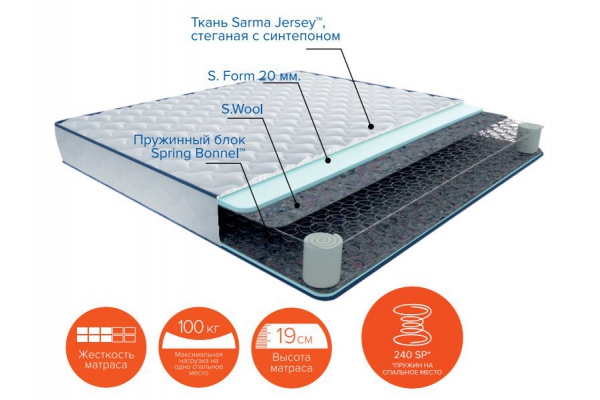 Матрас Брюс 180х190 мм