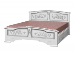 Кровать Елена с 2-мя ящиками 1400 Белый жемчуг