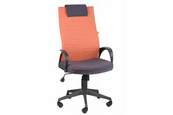 Кресло офисное Квест Home оранжевый-сливовый