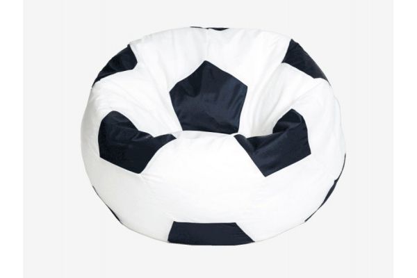 Кресло-мешок Футбольный мяч большой Бело-черный