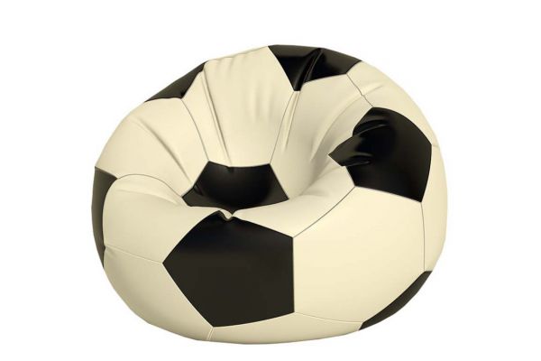 Кресло-мешок Мяч большой черно-белый