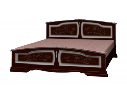 Кровать Елена 1400 Орех тёмный с тонировкой