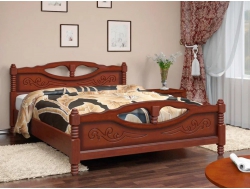 Кровать Елена-4 1600 Орех