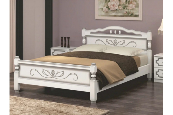 Кровать Карина-5 1400 Белый жемчуг