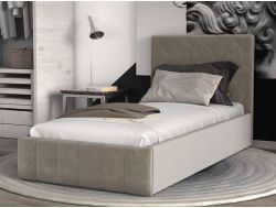 Кровать 900 Милана Лекко фог светлый кварцевый серый