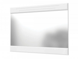 Зеркало навесное с декоративными планками Олимп Белый