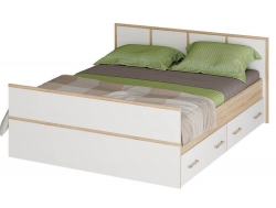 Кровать Сакура 1600 LIGHT с проложками Дуб Сонома