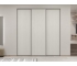 Двери для трехдверного шкафа-купе Сим Д Хром Выбеленное дерево