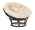 Кресло Papasan 23/01 W с подушкой Antique brown, ткань Старт