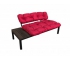 Диван Дачный со столиком красная подушка