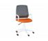 Кресло Ирис white люкс черный/оранжевый