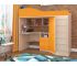 Кровать-чердак Кадет-1 с металлической лестницей Оранжевый