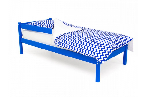 Кровать Svogen Classic с бортиком синий