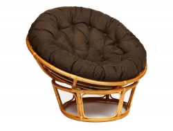 Кресло Papasan 23/01 W с подушкой Honey, ткань Коричневый