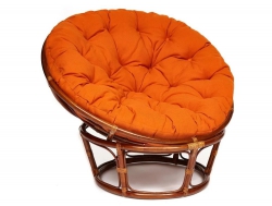 Кресло Papasan 23/01 W с подушкой Pecan, ткань Оранжевый