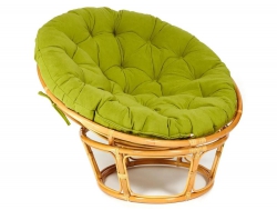 Кресло Papasan 23/01 W с подушкой Honey, флок Олива