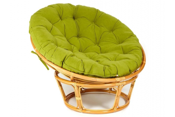 Кресло Papasan 23/01 W с подушкой Honey, флок Олива