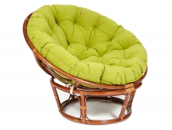 Кресло Papasan 23/01 W с подушкой Pecan, флок Олива