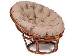 Кресло Papasan 23/01 W с подушкой Pecan, экошерсть Коричневый