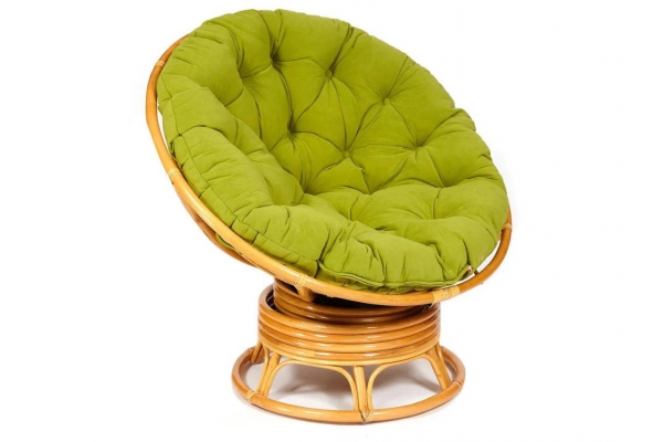 Кресло-качалка Papasan w 23/01 B с подушкой Honey, флок Олива