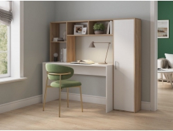 Уголок школьника прямой Белый/Дуб сонома