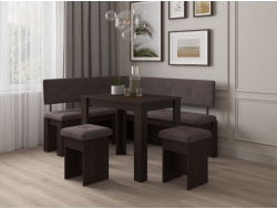 Кухонный уголок комплект 1600 Дуб венге/Bora 01