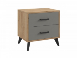 Тумба прикроватная Svetlana Loft Дуб золотой/Серый
