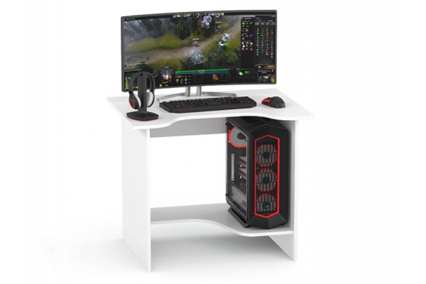 Компьютерный стол КСТ-03 игровой Белый