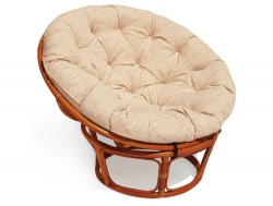 Кресло Papasan 23/01 W с подушкой Cognac, ткань Старт