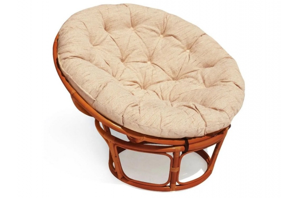 Кресло Papasan 23/01 W с подушкой Cognac, ткань Старт