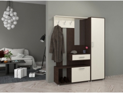 Прихожая Энтер 1 со шкафом Венге-Дуб Молочный