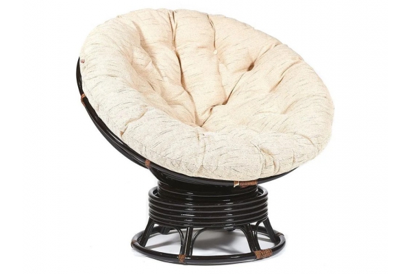 Кресло-качалка Papasan w 23/01 B с подушкой Antique brown, ткань Старт