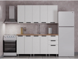 Кухонный гарнитур Орешник 1600 мм Матовый Белый