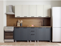 Кухонный гарнитур Лилия 2000 мм Керамика/Сталь