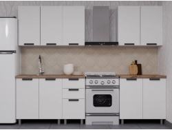 Кухонный гарнитур Орешник 2000 мм Матовый Белый