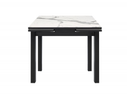 Стол раздвижной Альдo-mini 800*800 мм Мрамор белый/черный