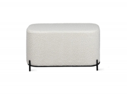 Банкетка Ника Текстиль BRAVO snow (белый букле)