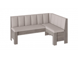 Скамья угловая «Ганновер» Дуб Сонома трюфель, Рогожка Capri Бежевая