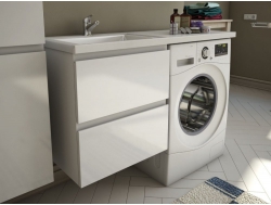Тумба с раковиной Dallas Luxe 1150 навесная 2 ящика левая