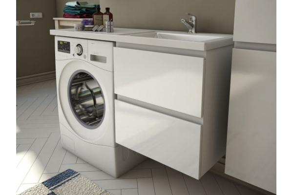 Тумба с раковиной Dallas Luxe 1150 навесная 2 ящика правая