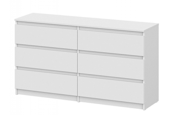 Комод с ящиками 1380 Денвер Серия 2 Белый