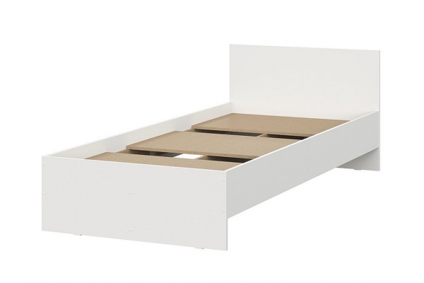 Кровать 900 Денвер Белый с настилом