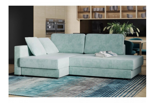 Диван-кровать угловой Бостон Onix 07 мятный