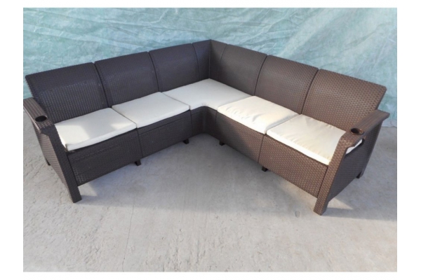 Угловой диван Yalta Corner Set шоколадный