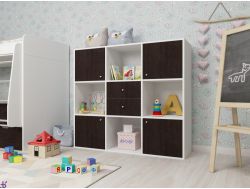 Стеллаж Джери белый-венге