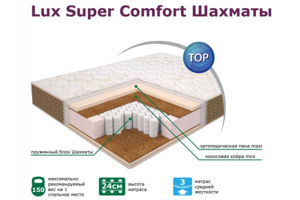 Матрас Elite Lux Super Comfort Шахматы 1800*1900