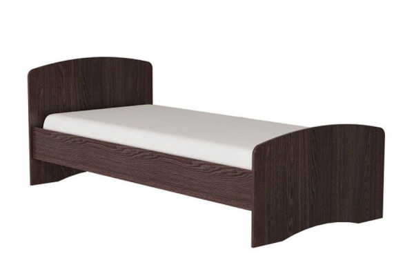 Кровать-4 одинарная с 2-мя фигурными спинками Венге